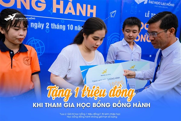 Lễ trao Học bổng đồng hành LHU “muốn đi xa thì đi cùng nhau”